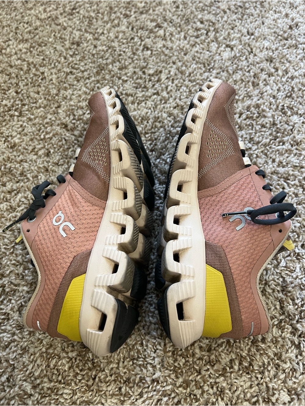 On Running Women's Running Shoes - Pink, Yellow, Black - Picture 3 of 9